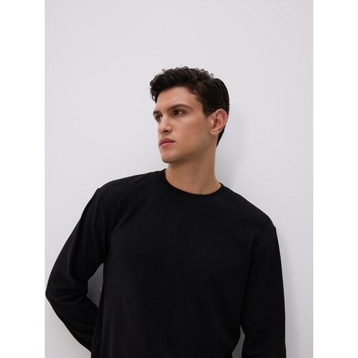Reserved - Longsleeve regular - czarny ze sklepu Reserved w kategorii T-shirty męskie - zdjęcie 185938527