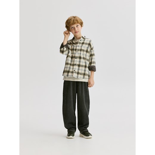 Reserved - Koszula w kratę - beżowy ze sklepu Reserved w kategorii Koszule chłopięce - zdjęcie 185939395