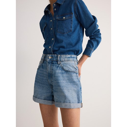 Reserved - Szorty jeansowe - niebieski ze sklepu Reserved w kategorii Szorty - zdjęcie 185939909