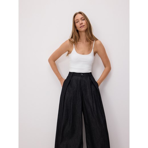 Reserved - Jeansy wide leg - szary Reserved 40 Reserved