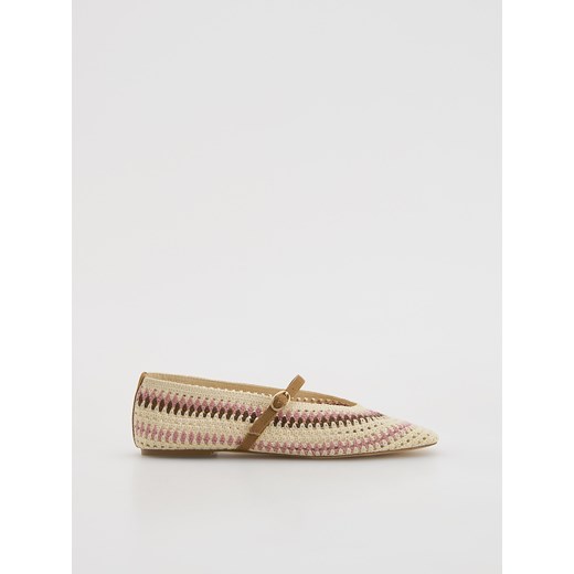 Reserved - Plecione baleriny z paskiem - wielobarwny ze sklepu Reserved w kategorii Balerinki - zdjęcie 185940528