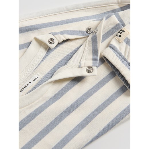Reserved - Longsleeve w paski - złamana biel Reserved 74 (6-9 m.) Reserved