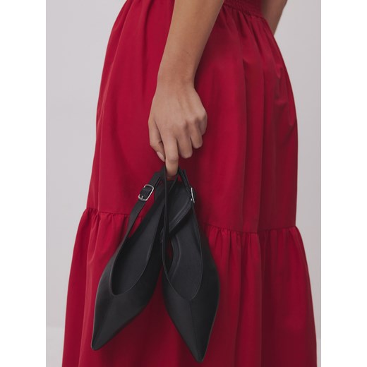 Reserved - Skórzane baleriny - czarny ze sklepu Reserved w kategorii Balerinki - zdjęcie 185940769