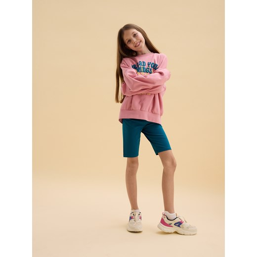 Reserved - Bawełniane kolarki - morski ze sklepu Reserved w kategorii Spodenki dziewczęce - zdjęcie 185941649