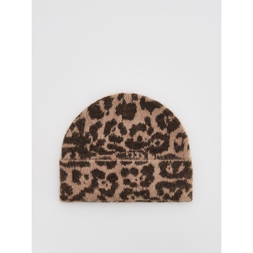 Reserved - Czapka beanie w panterkę - wielobarwny ze sklepu Reserved w kategorii Czapki zimowe damskie - zdjęcie 185941699