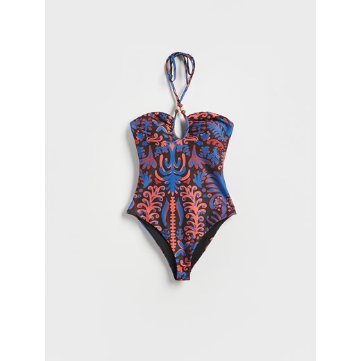 Reserved - Jednoczęściowy strój plażowy z ochroną UV - wielobarwny Reserved S okazja Reserved