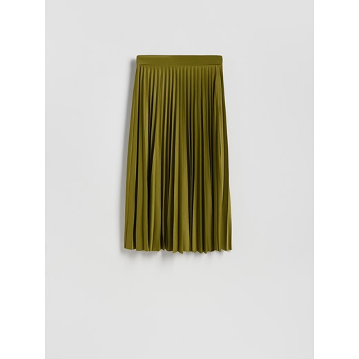 Reserved - Plisowana spódnica midi - zielony - id: 674DX-76X - marki Reserved - 185942238 Reserved - Plisowana spódnica midi - zielony ze sklepu Reserved w kategorii Spódnice - zdjęcie 185942238