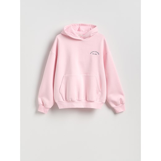 Reserved - Bluza oversize z kapturem - pastelowy róż Reserved M/L Reserved