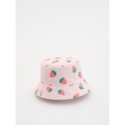 Reserved - Dwustronny kapelusz bucket hat - różowy Reserved 5-9 lat Reserved promocyjna cena
