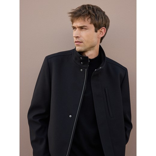 Reserved - Krótki płaszcz ze stójką - czarny ze sklepu Reserved w kategorii Płaszcze męskie - zdjęcie 185943085