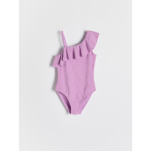 Reserved - Strój kąpielowy z falbanką - fioletowy ze sklepu Reserved w kategorii Stroje kąpielowe - zdjęcie 185943398