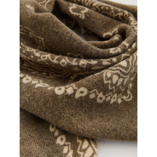 Reserved - Wzorzysta apaszka - brązowy Reserved ONE SIZE Reserved