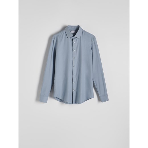 Reserved - Koszula slim z bawełny egipskiej - jasnoniebieski ze sklepu Reserved w kategorii Koszule męskie - zdjęcie 185944845