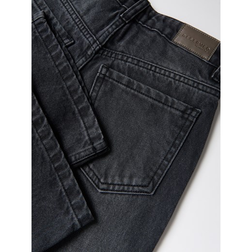 Reserved - Jeansy straight z łańcuszkiem - czarny Reserved 140 (9 lat) Reserved
