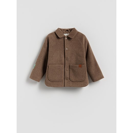 Reserved - Kurtka z domieszką wełny - beżowy ze sklepu Reserved w kategorii Kurtki chłopięce - zdjęcie 185945617