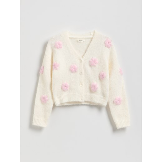 Reserved - Puszysty kardigan - złamana biel Reserved 128 (7-8 lat) Reserved