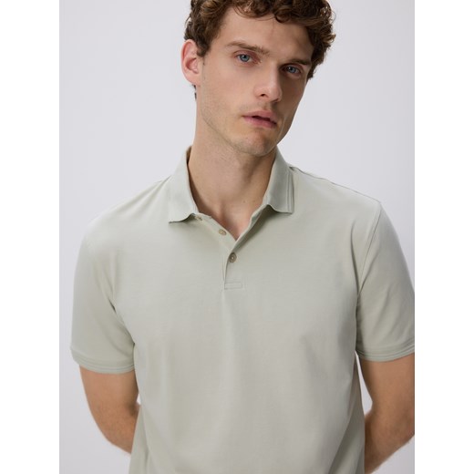 Reserved - Koszulka polo regular - jasnozielony ze sklepu Reserved w kategorii T-shirty męskie - zdjęcie 185946076