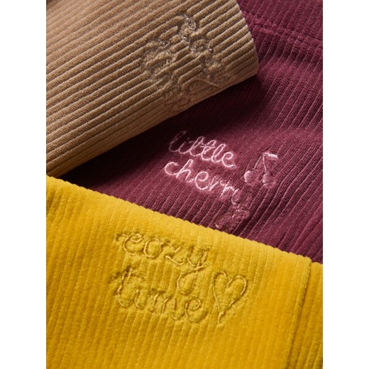 Reserved - Dzianinowe spodnie z haftem - mahoniowy Reserved 5-2 lata) Reserved