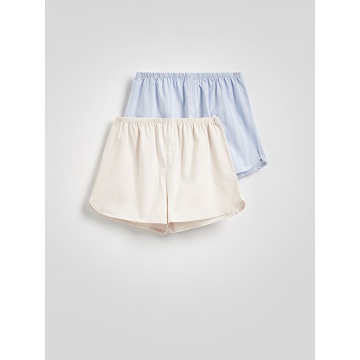 Reserved - Piżamowe szorty 2 pack - jasnoniebieski ze sklepu Reserved w kategorii Piżamy damskie - zdjęcie 185946749