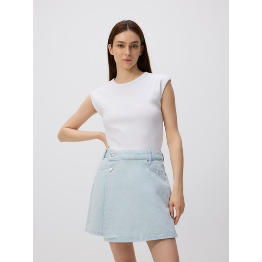Reserved - Jeansowe spódnico-szorty - niebieski ze sklepu Reserved w kategorii Szorty - zdjęcie 185946838