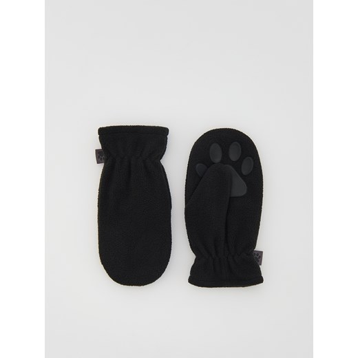 Reserved - Polarowe rękawiczki z aplikacją - czarny ze sklepu Reserved w kategorii Rękawiczki dziecięce - zdjęcie 185947107