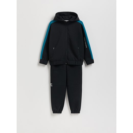 Reserved - Dzianinowy komplet z bawełną - czarny ze sklepu Reserved w kategorii Bluzy chłopięce - zdjęcie 185947339