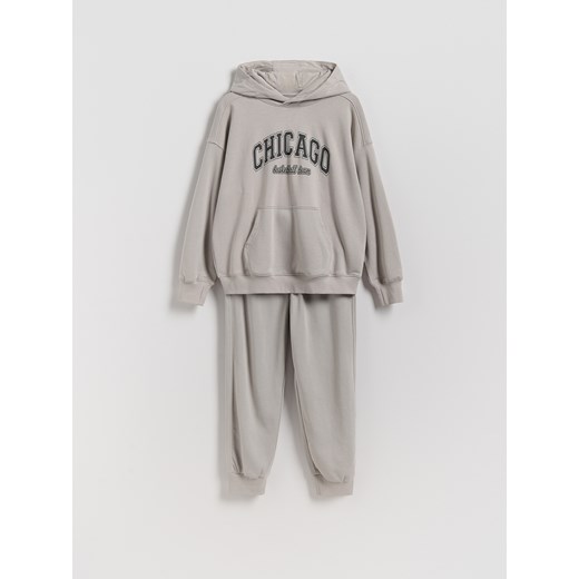 Reserved - Bawełniany komplet - jasnoszary ze sklepu Reserved w kategorii Bluzy chłopięce - zdjęcie 185947397