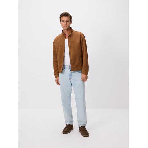 Reserved - Kurtka z imitacji zamszu - brązowy ze sklepu Reserved w kategorii Kurtki męskie - zdjęcie 185947455