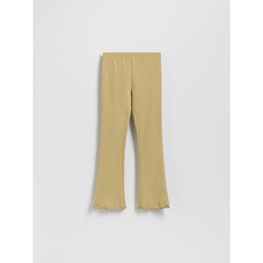 Reserved - Legginsy flare - oliwkowy ze sklepu Reserved w kategorii Spodnie dziewczęce - zdjęcie 185947909