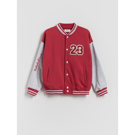 Reserved - Bluza bomber oversize - czerwony - id: 943FJ-33X - marki Reserved - 185947979 Reserved - Bluza bomber oversize - czerwony ze sklepu Reserved w kategorii Bluzy chłopięce - zdjęcie 185947979