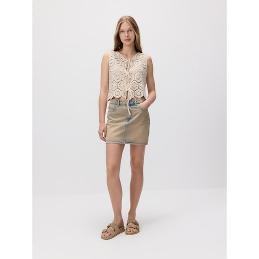 Reserved - Jeansowa spódnica mini - niebieski ze sklepu Reserved w kategorii Spódnice - zdjęcie 185948285