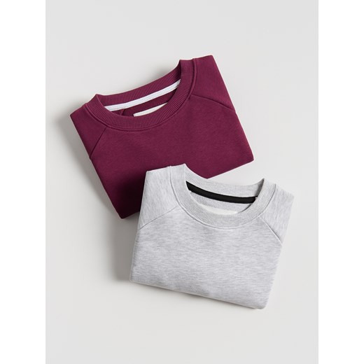 Reserved - Bawełniana bluza 2 pack - jasnoszary ze sklepu Reserved w kategorii Bluzy chłopięce - zdjęcie 185948367