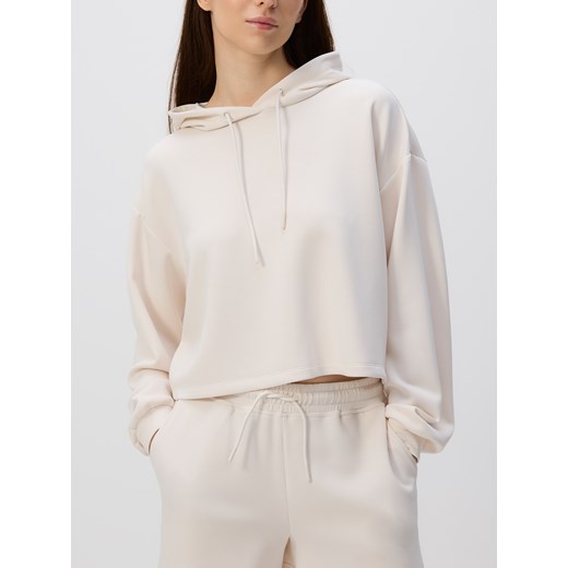 Reserved - Krótka bluza z kapturem - złamana biel ze sklepu Reserved w kategorii Bluzy damskie - zdjęcie 185949367