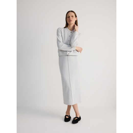 Reserved - Bluza bomberka - jasnoszary Reserved S Reserved wyprzedaż