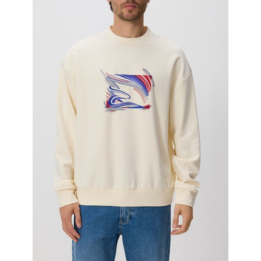 Reserved - Bluza z nadrukem - kremowy Reserved M Reserved