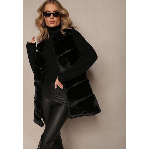 Czarna Futrzana Kamizelka Afeth Renee M renee.pl