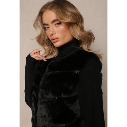 Czarna Futrzana Kamizelka Afeth Renee M renee.pl