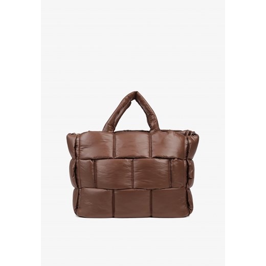 Brązowa Torebka Typu Shopper Ozdobiona Wypukłym Pikowaniem Vamiste ze sklepu renee.pl w kategorii Torby Shopper bag - zdjęcie 185954315