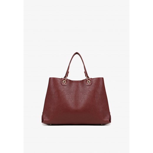 Bordowa Duża Torebka Shopperka z Metalicznymi Ozdobami Anurriva ze sklepu renee.pl w kategorii Torby Shopper bag - zdjęcie 185954416