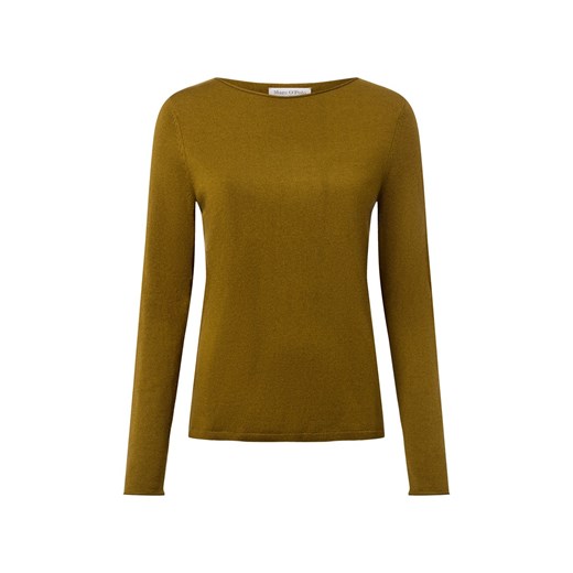 Marc O'Polo Sweter damski z dzianiny z zawartością wełny dziewiczej Kobiety wełna ze strzyży oliwkowy jednolity ze sklepu vangraaf w kategorii Swetry damskie - zdjęcie 185956677