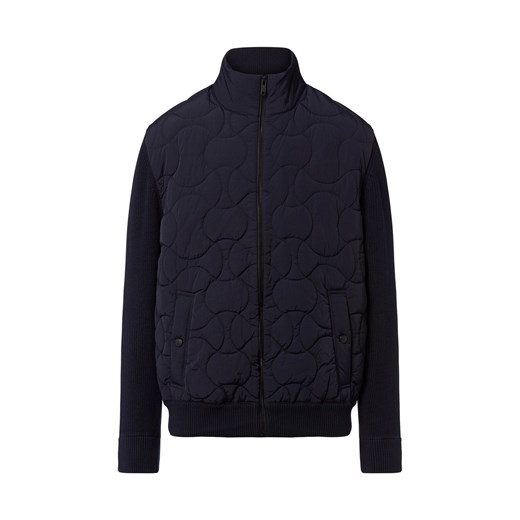 BOSS Orange Bluza męska - Kavietor Mężczyźni granatowy wypukły wzór tkaniny ze sklepu vangraaf w kategorii Bluzy męskie - zdjęcie 185956718