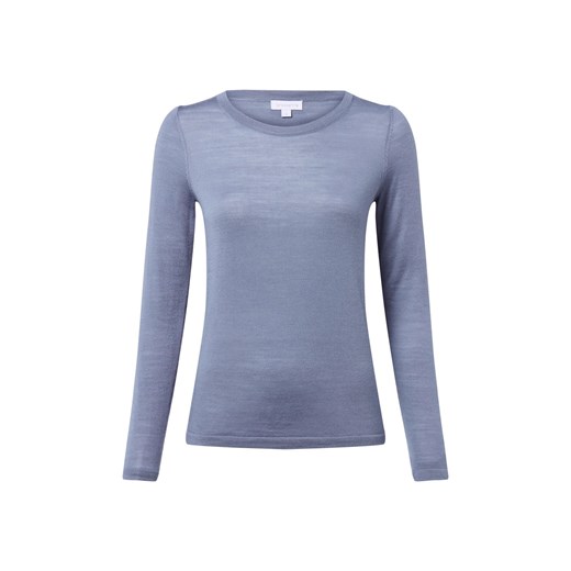brookshire Sweter z dzianiny merino Kobiety Wełna indygo jednolity ze sklepu vangraaf w kategorii Swetry damskie - zdjęcie 185956755