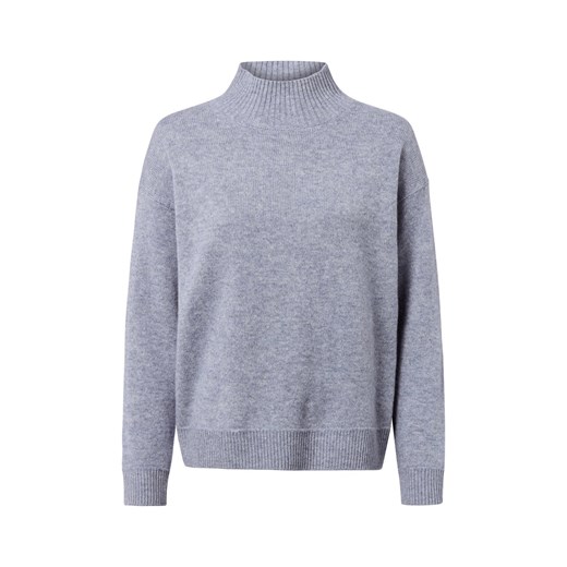 Marie Lund Damski sweter merino Kobiety Wełna merino szary marmurkowy ze sklepu vangraaf w kategorii Swetry damskie - zdjęcie 185956765