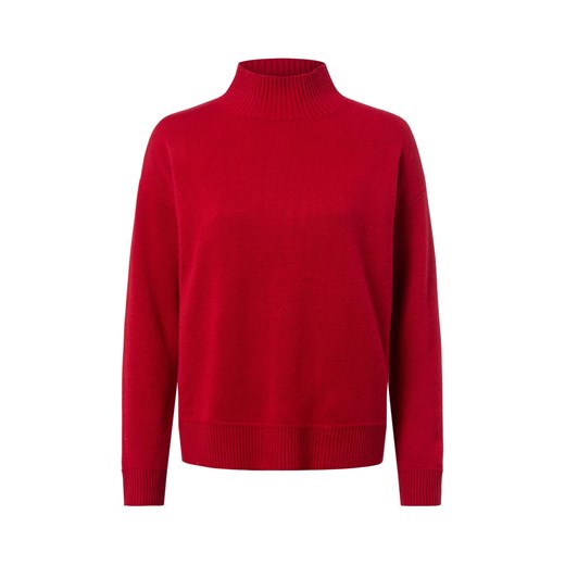 Marie Lund Damski sweter merino Kobiety Wełna merino czerwony jednolity ze sklepu vangraaf w kategorii Swetry damskie - zdjęcie 185956767