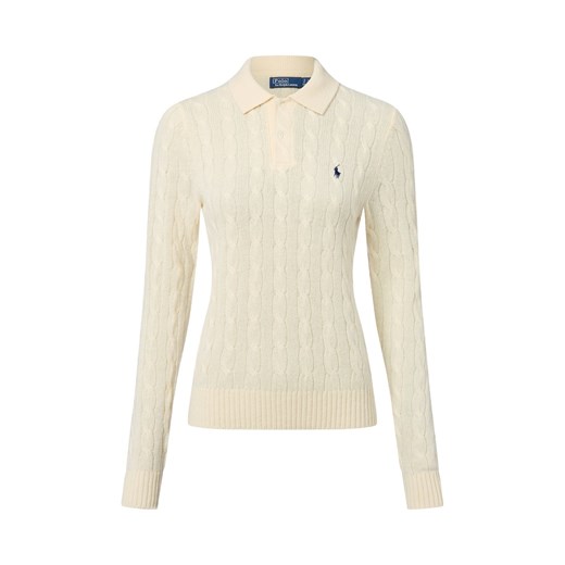 Polo Ralph Lauren Damski sweter z dzianiny z zawartością kaszmiru Kobiety Wełna écru jednolity ze sklepu vangraaf w kategorii Swetry damskie - zdjęcie 185956827