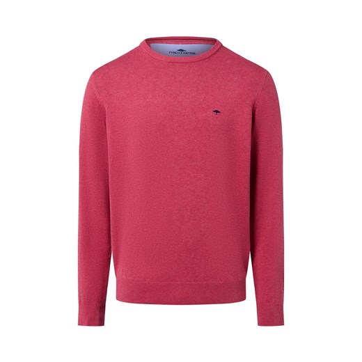 Fynch-Hatton Męski sweter Mężczyźni Bawełna malinowy marmurkowy ze sklepu vangraaf w kategorii Swetry męskie - zdjęcie 185956846