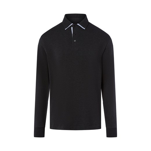 James Męska koszulka polo Mężczyźni Bawełna antracytowy jednolity ze sklepu vangraaf w kategorii T-shirty męskie - zdjęcie 185956896