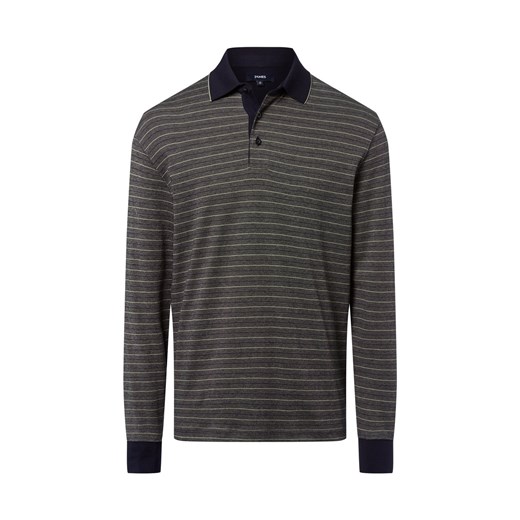 James Męska koszulka polo z długim rękawem Mężczyźni Bawełna granatowy w paski ze sklepu vangraaf w kategorii T-shirty męskie - zdjęcie 185956899