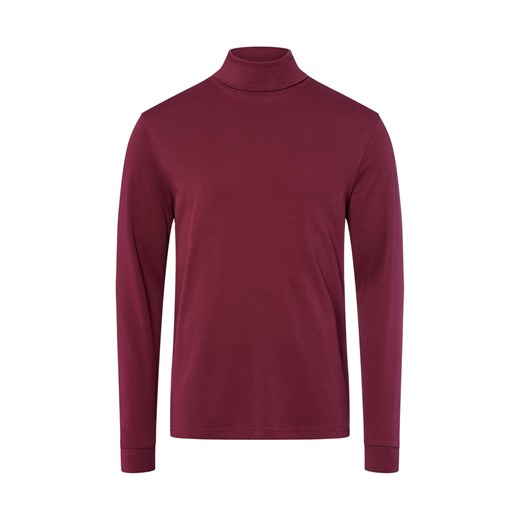 GRAAF Męska koszula z długim rękawem Mężczyźni Bawełna bordowy jednolity ze sklepu vangraaf w kategorii T-shirty męskie - zdjęcie 185956908