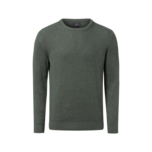 Nils Sundström Męski sweter z dzianiny Mężczyźni Bawełna jodłowy wypukły wzór tkaniny ze sklepu vangraaf w kategorii Swetry męskie - zdjęcie 185956916